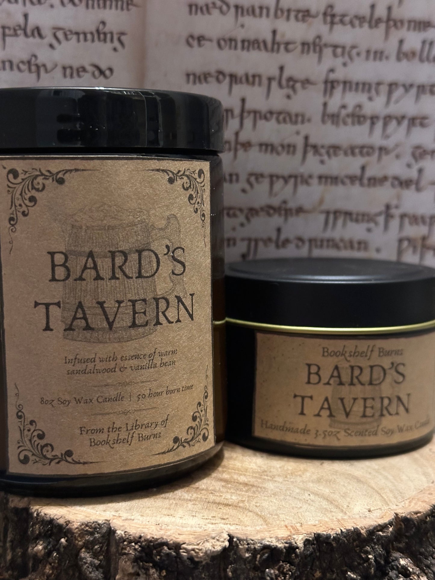 Bard’s Tavern - Sandalwood & Vanilla Scented Soy Wax Candle