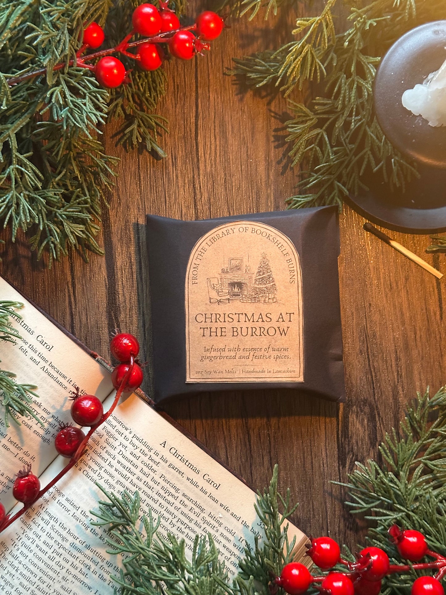 Christmas at the Burrow - Warm Gingerbread Scented Soy Wax Candle