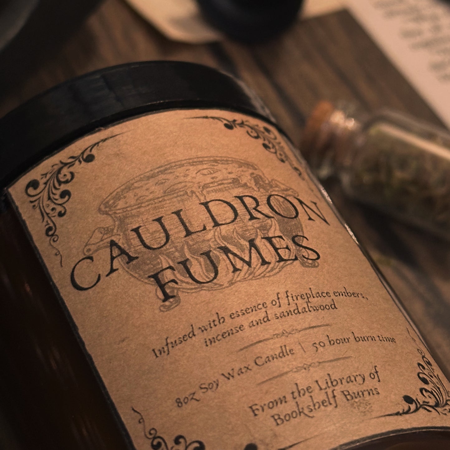 Cauldron Fumes - Crackling Log Fire & Cedarwood Soy Wax Candle