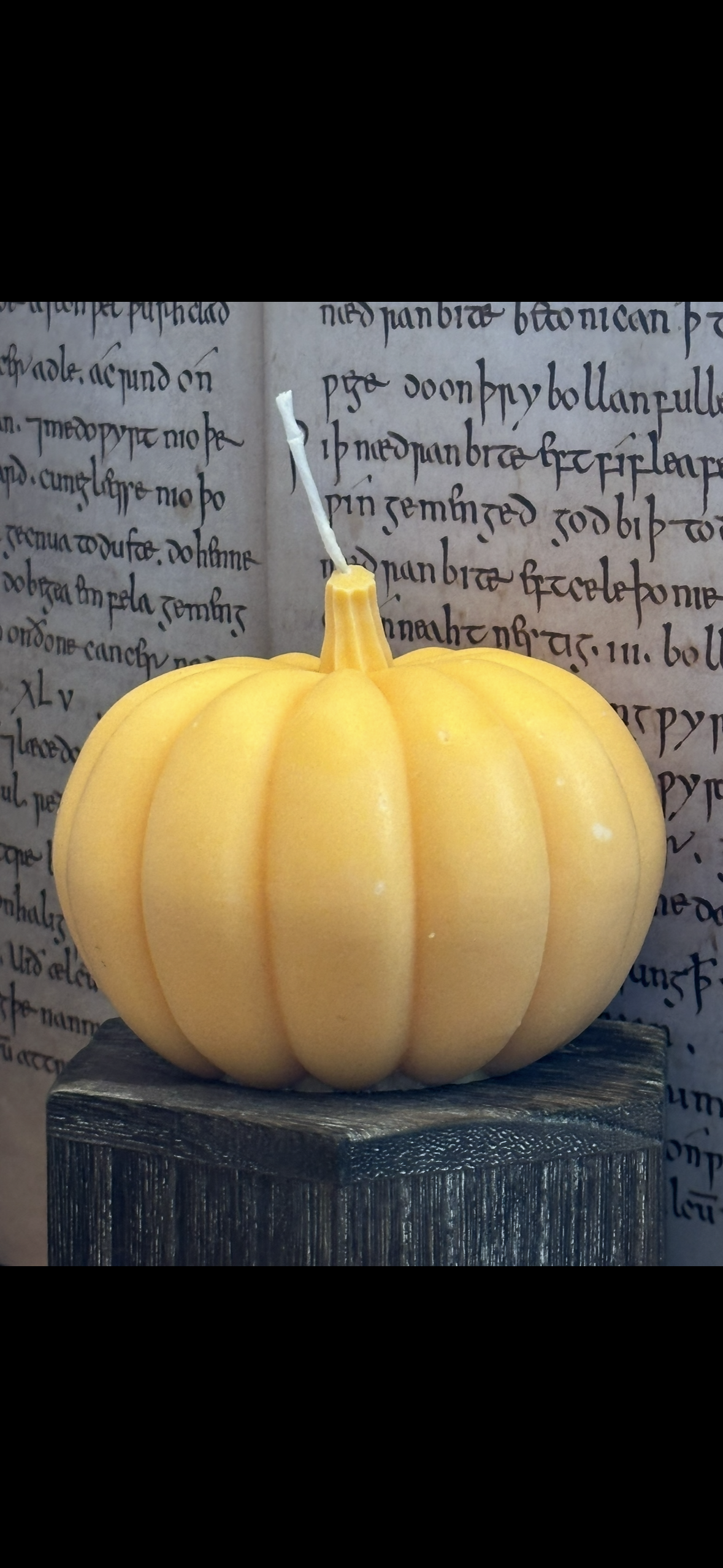 The Patch Guardian - Large Pumpkin Shaped Pillar Candle
