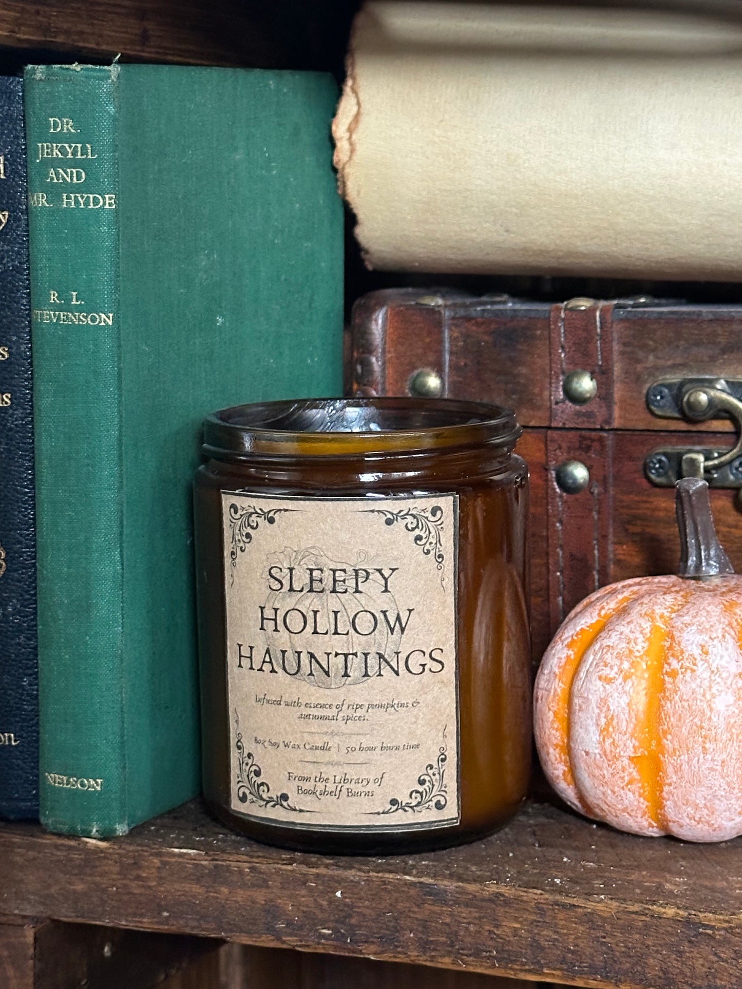 Sleepy Hollow Hauntings - Pumpkin Spice Scented Soy Wax Candle