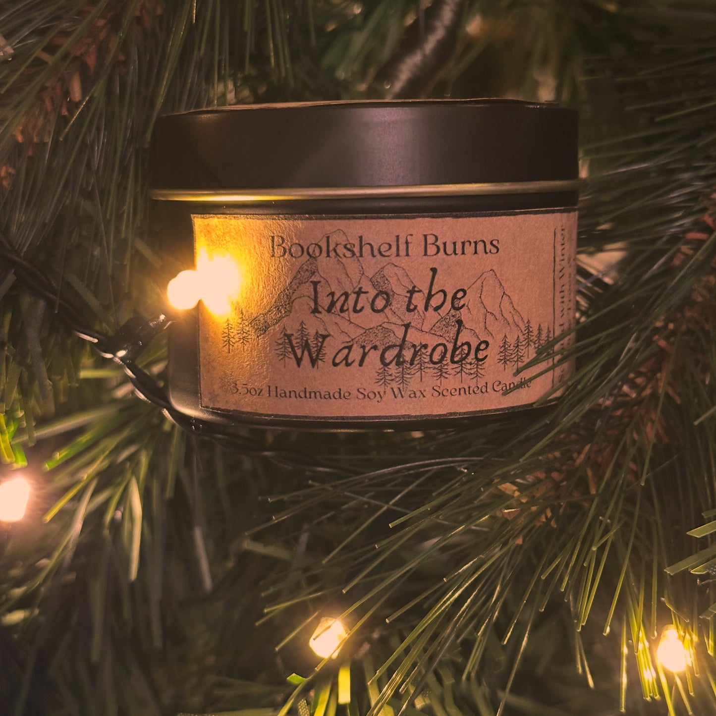 Into the Wardrobe - Crisp Winter Pine Scented Soy Wax Candle