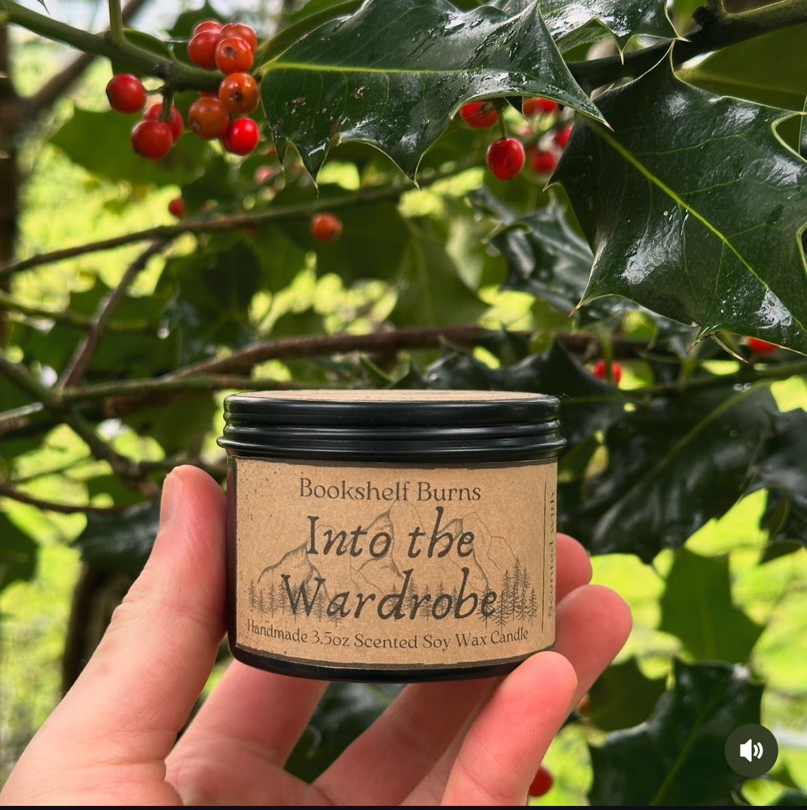 Into the Wardrobe - Crisp Winter Pine Scented Soy Wax Candle