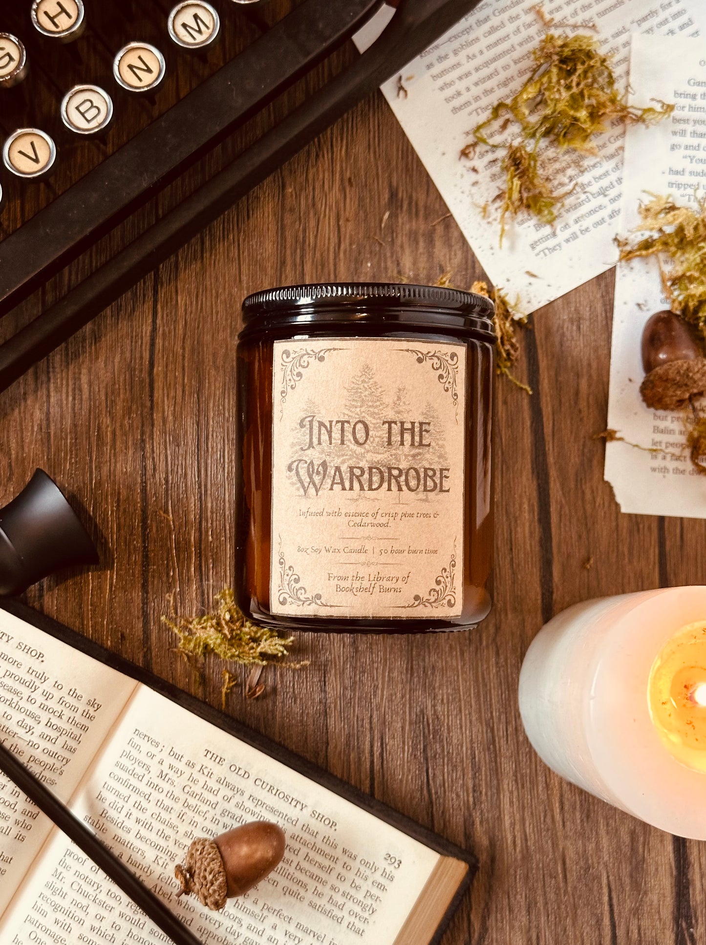 Into the Wardrobe - Crisp Winter Pine Scented Soy Wax Candle