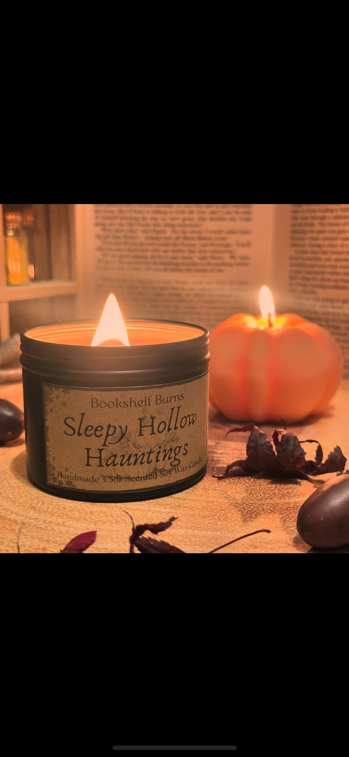Sleepy Hollow - Pumpkin Spice Scented Soy Wax Candle