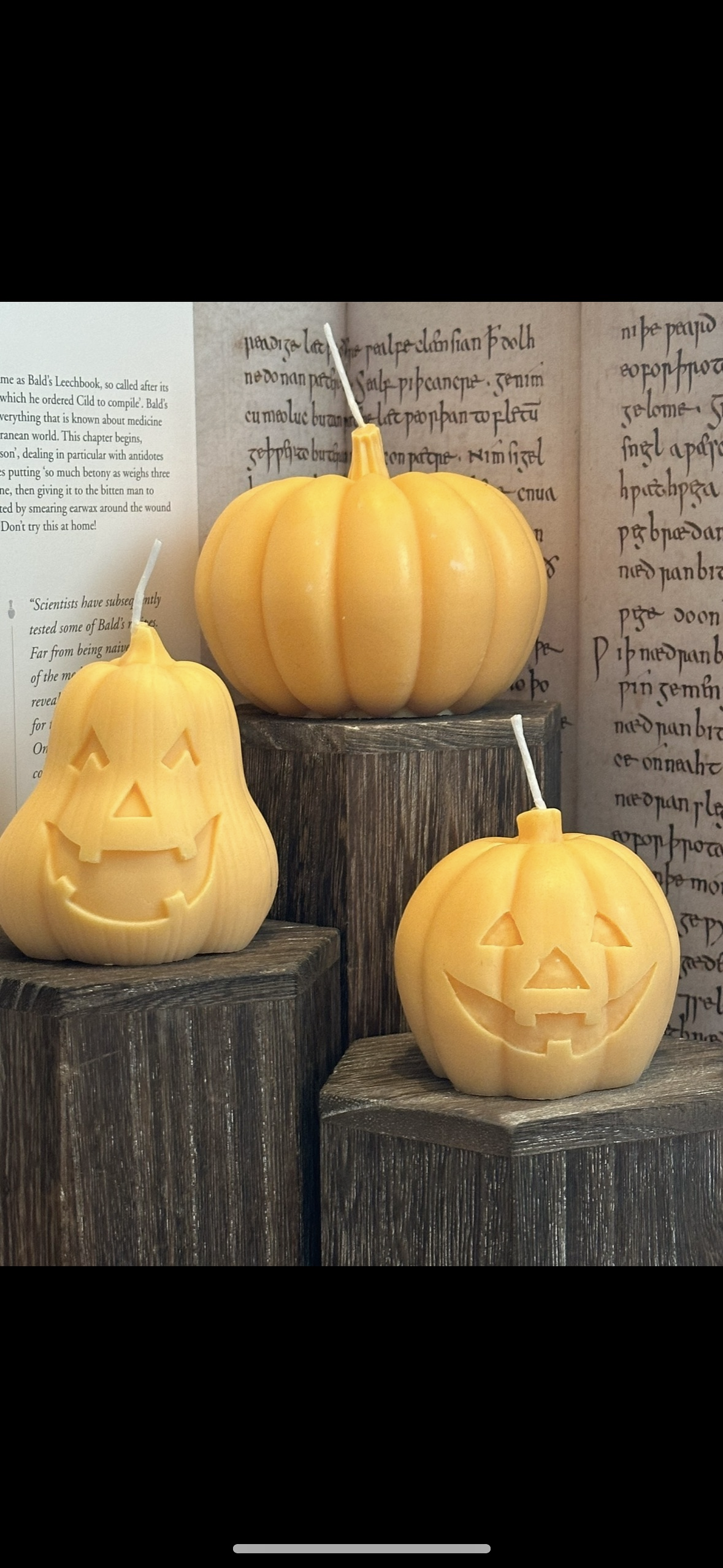 The Patch Guardian - Large Pumpkin Shaped Pillar Candle