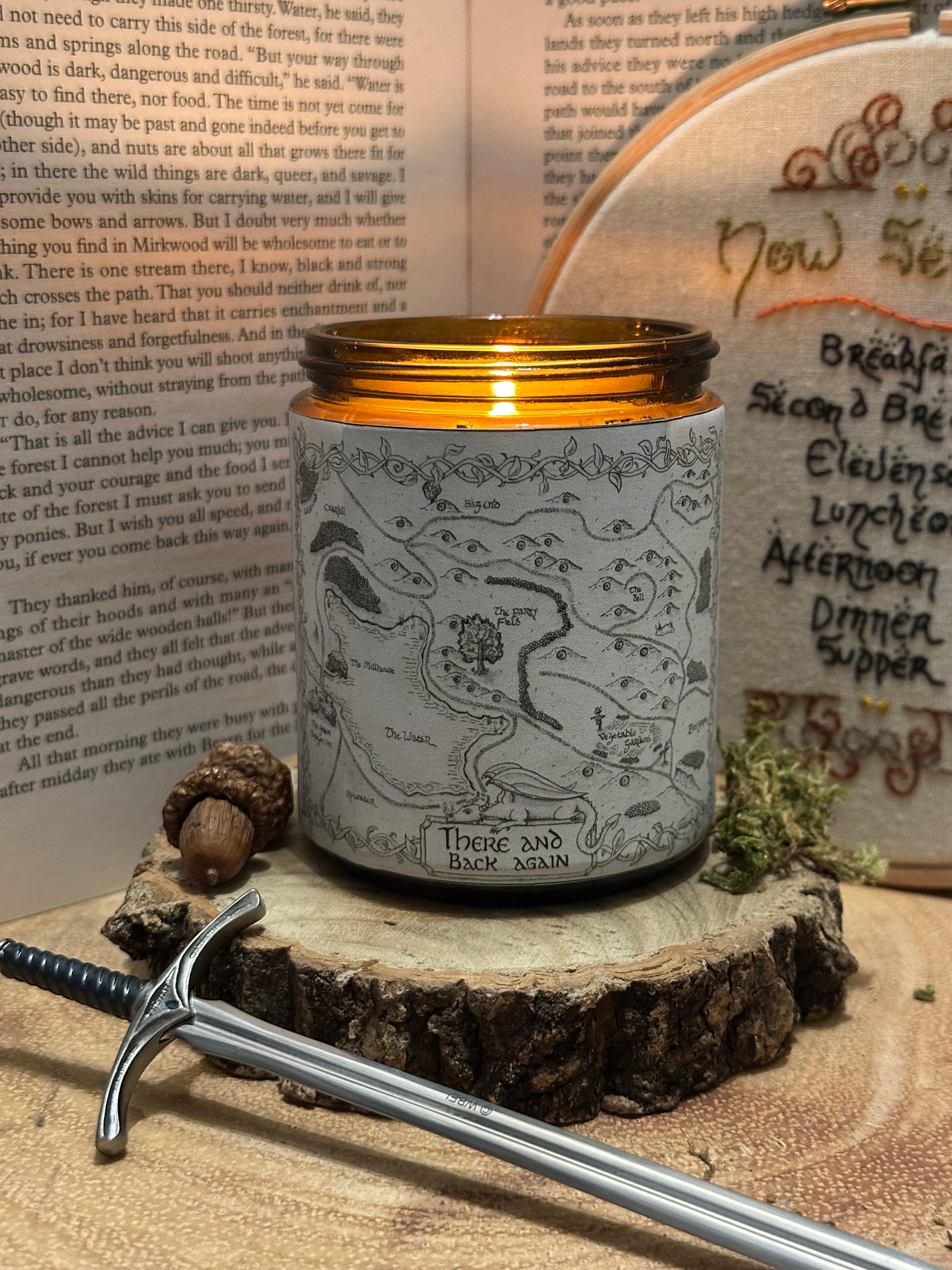 There & Back Again - Sandalwood & Vanilla Scented Soy Wax Candle