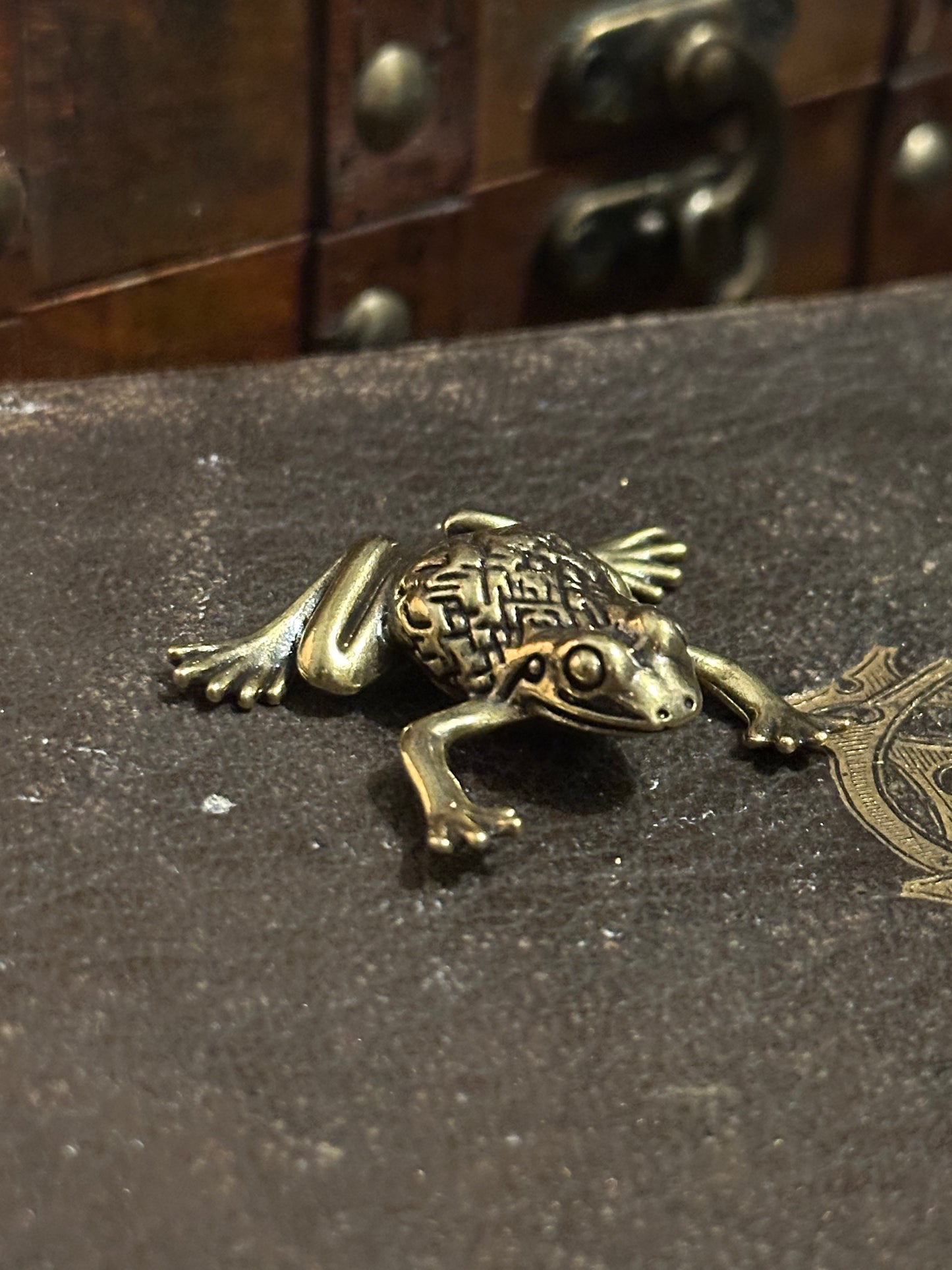 Brass Frog Decorative Ornament