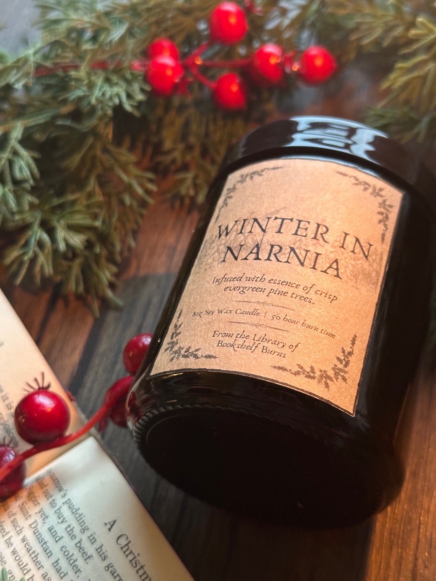 Winter in Narnia - Pine & Cedarwood Scented Soy Wax Candle