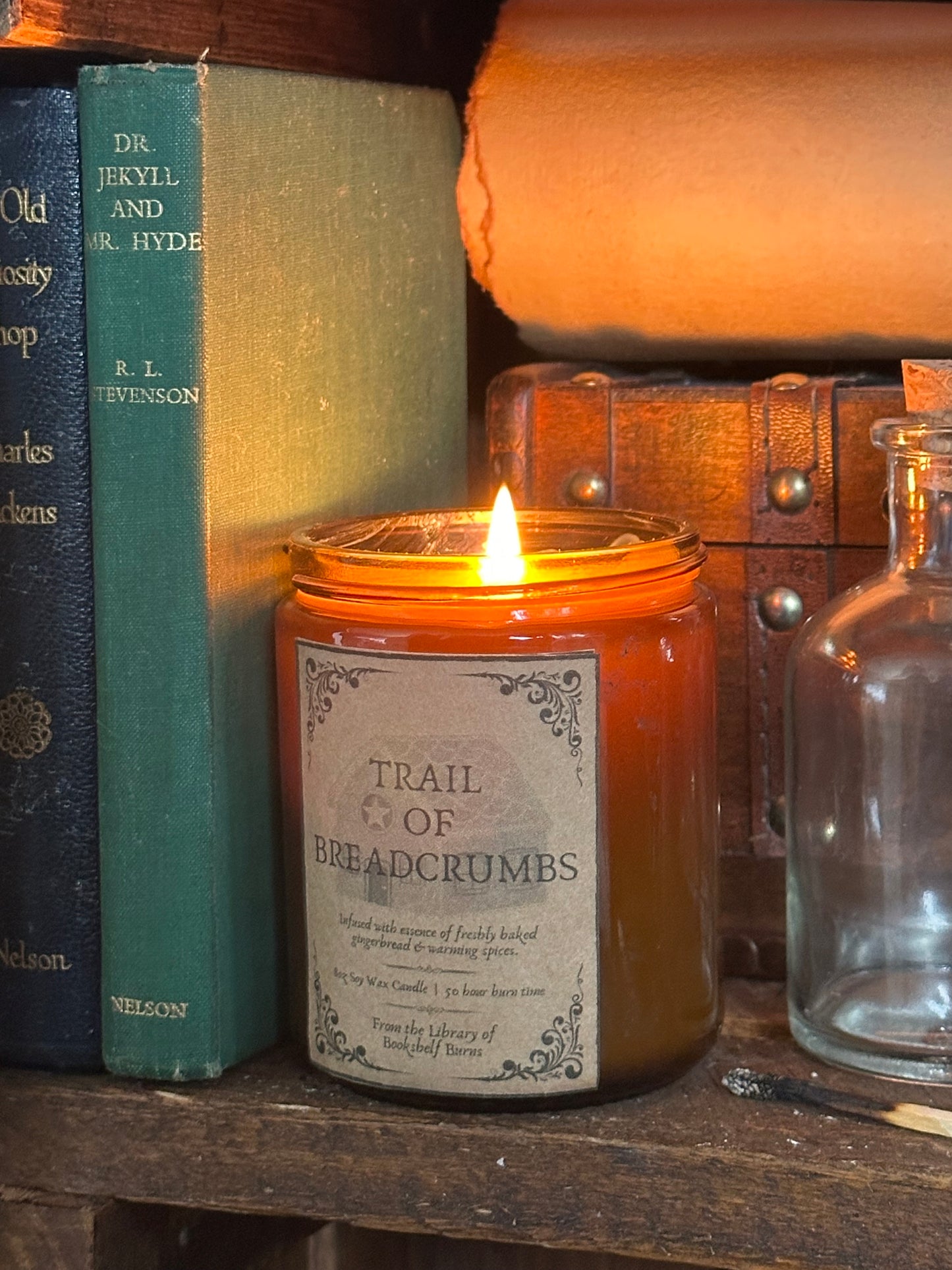 Trail of Breadcrumbs- Warm Gingerbread Scented Soy Wax Candle