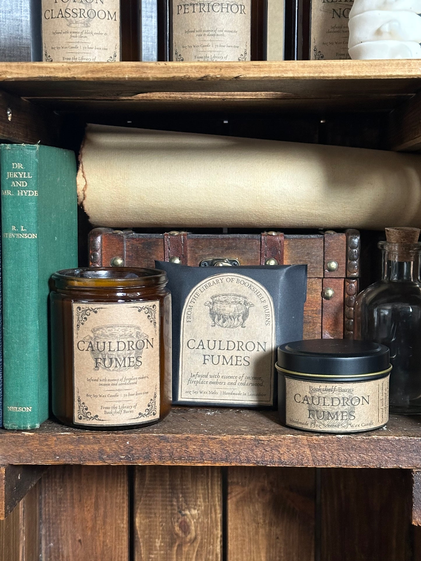 Cauldron Fumes - Crackling Log Fire & Cedarwood Soy Wax Candle