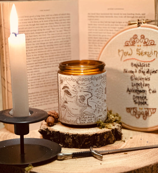 There & Back Again - Sandalwood & Vanilla Scented Soy Wax Candle