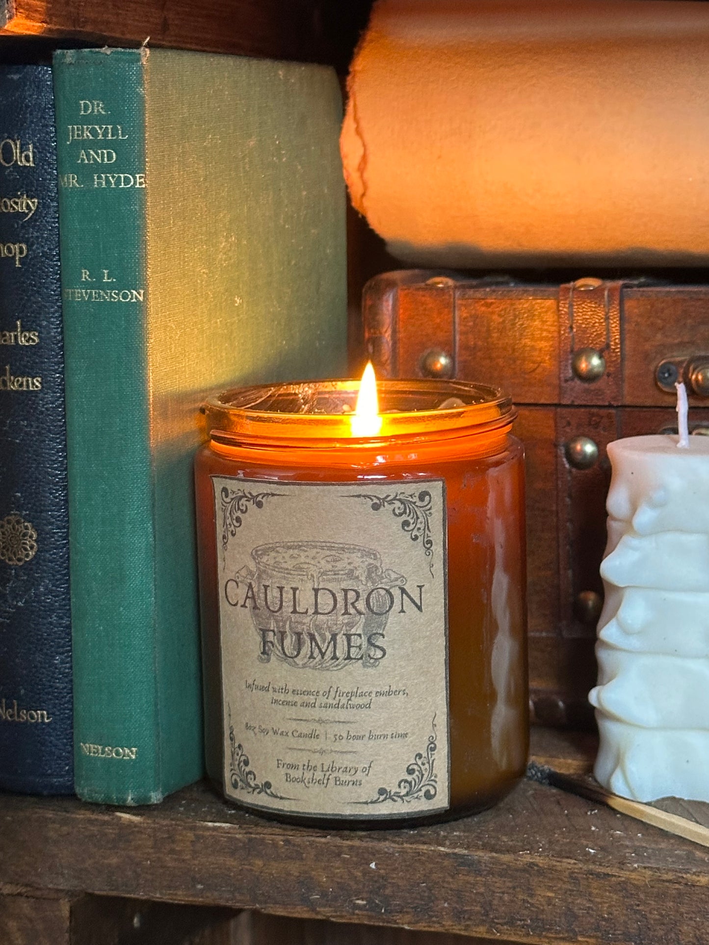 Cauldron Fumes - Crackling Log Fire & Cedarwood Soy Wax Candle