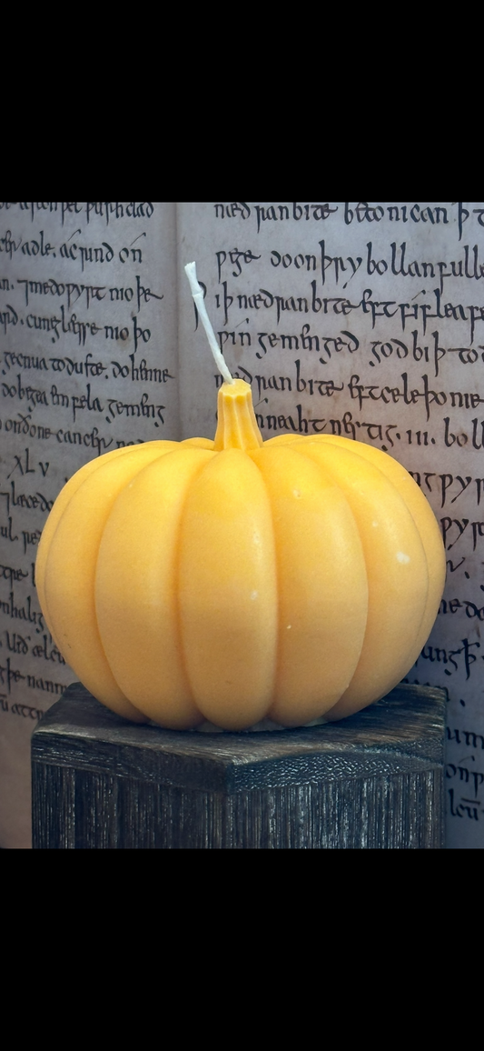 The Patch Guardian - Large Pumpkin Shaped Pillar Candle