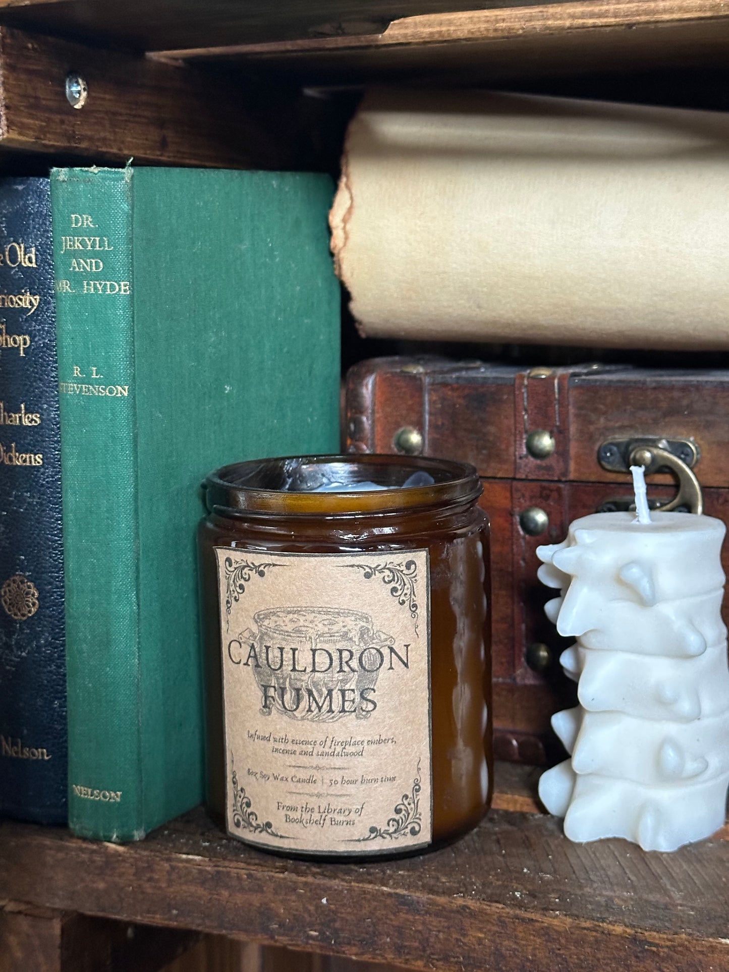 Cauldron Fumes - Crackling Log Fire & Cedarwood Soy Wax Candle