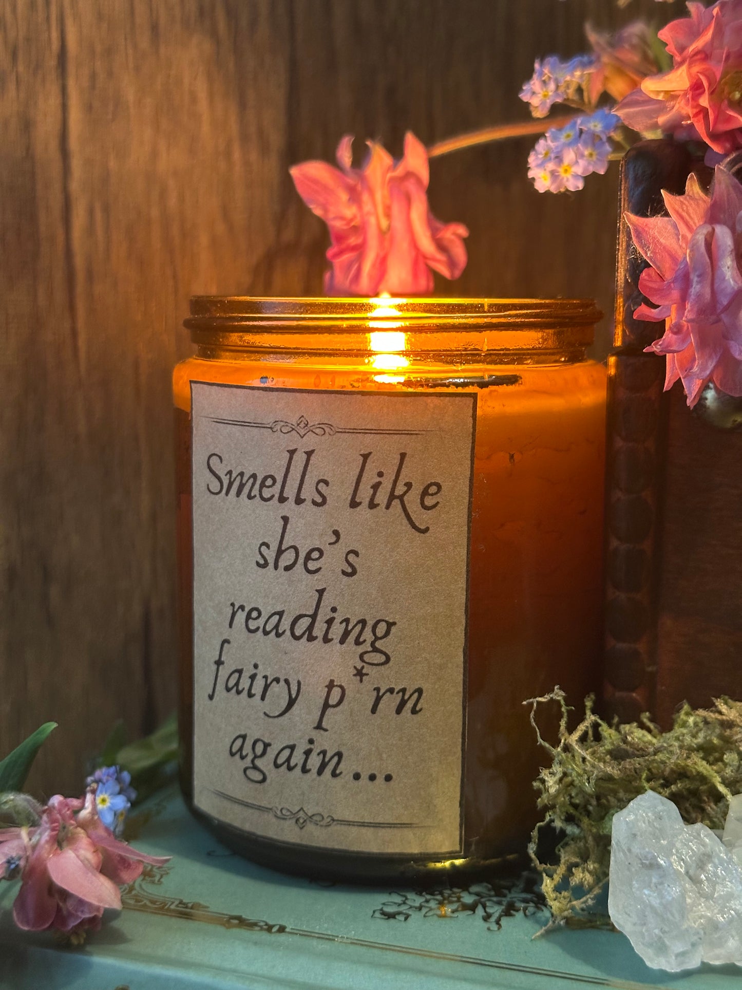 “Smells like she’s reading fairy p*** again” - Dew Drops & Damp Moss Scented Soy Candle