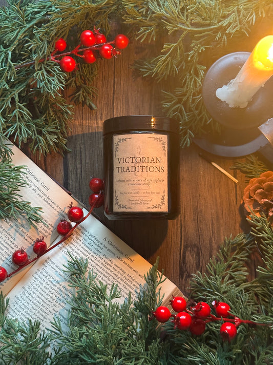 Victorian Traditions- Apple & Cinnamon Scented Soy Wax Candle