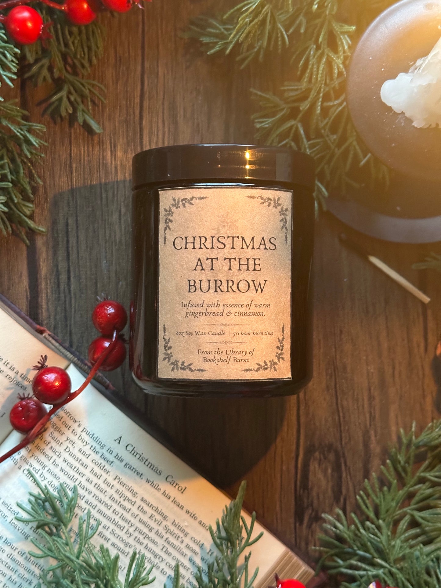 Christmas at the Burrow - Warm Gingerbread Scented Soy Wax Candle