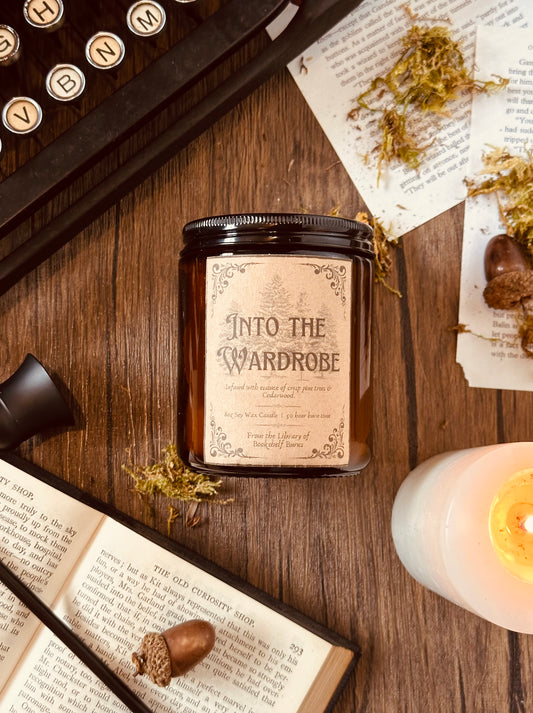 Into the Wardrobe - Crisp Winter Pine Scented Soy Wax Candle