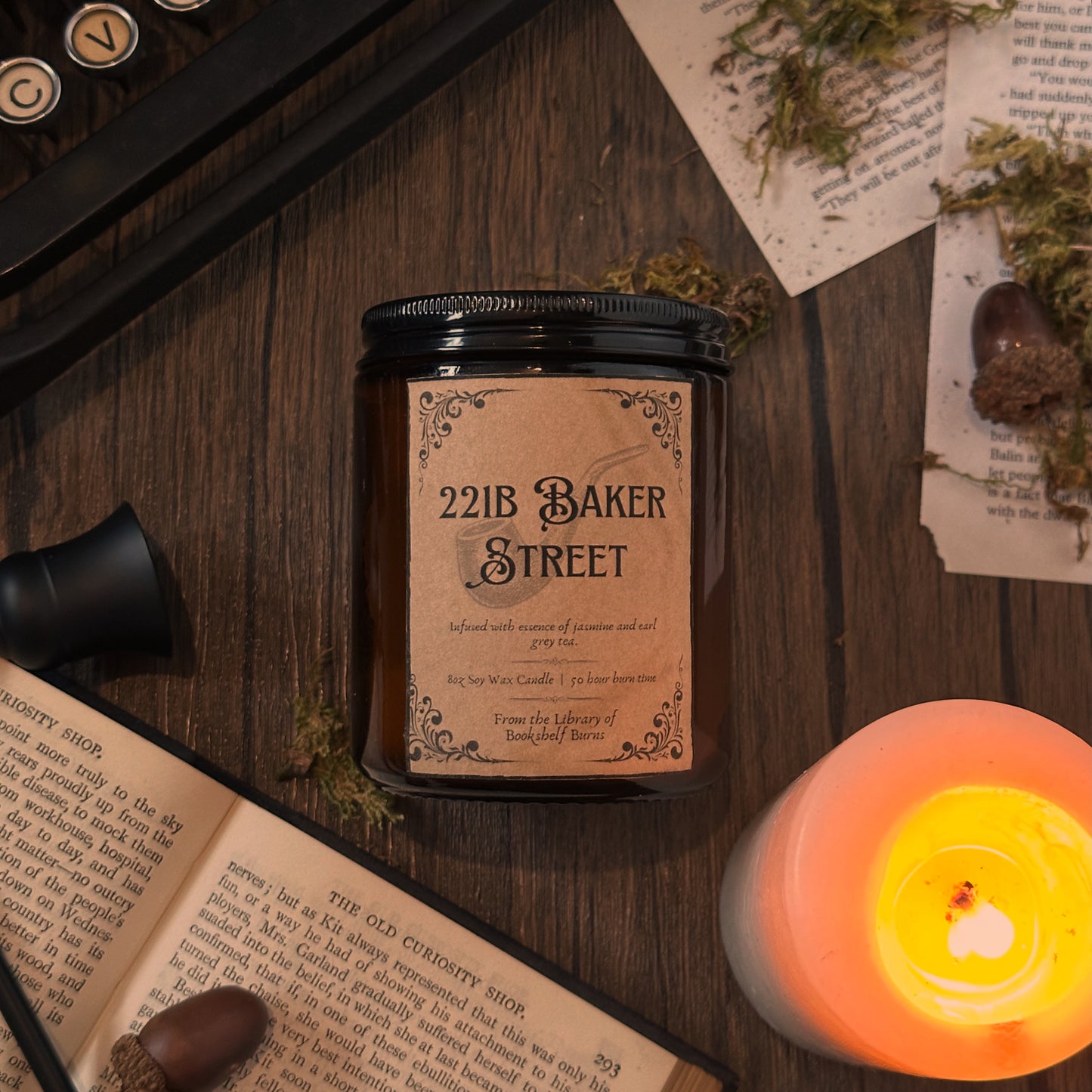221B Baker Street - Earl Grey Tea & Jasmine Scented Soy Wax Candle