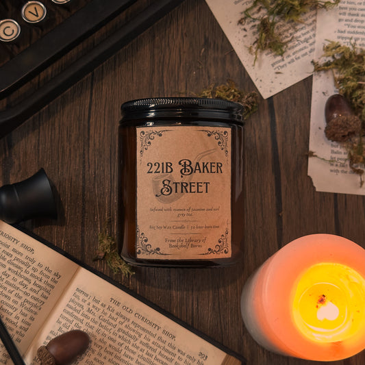 221B Baker Street - Earl Grey Tea & Jasmine Scented Soy Wax Candle