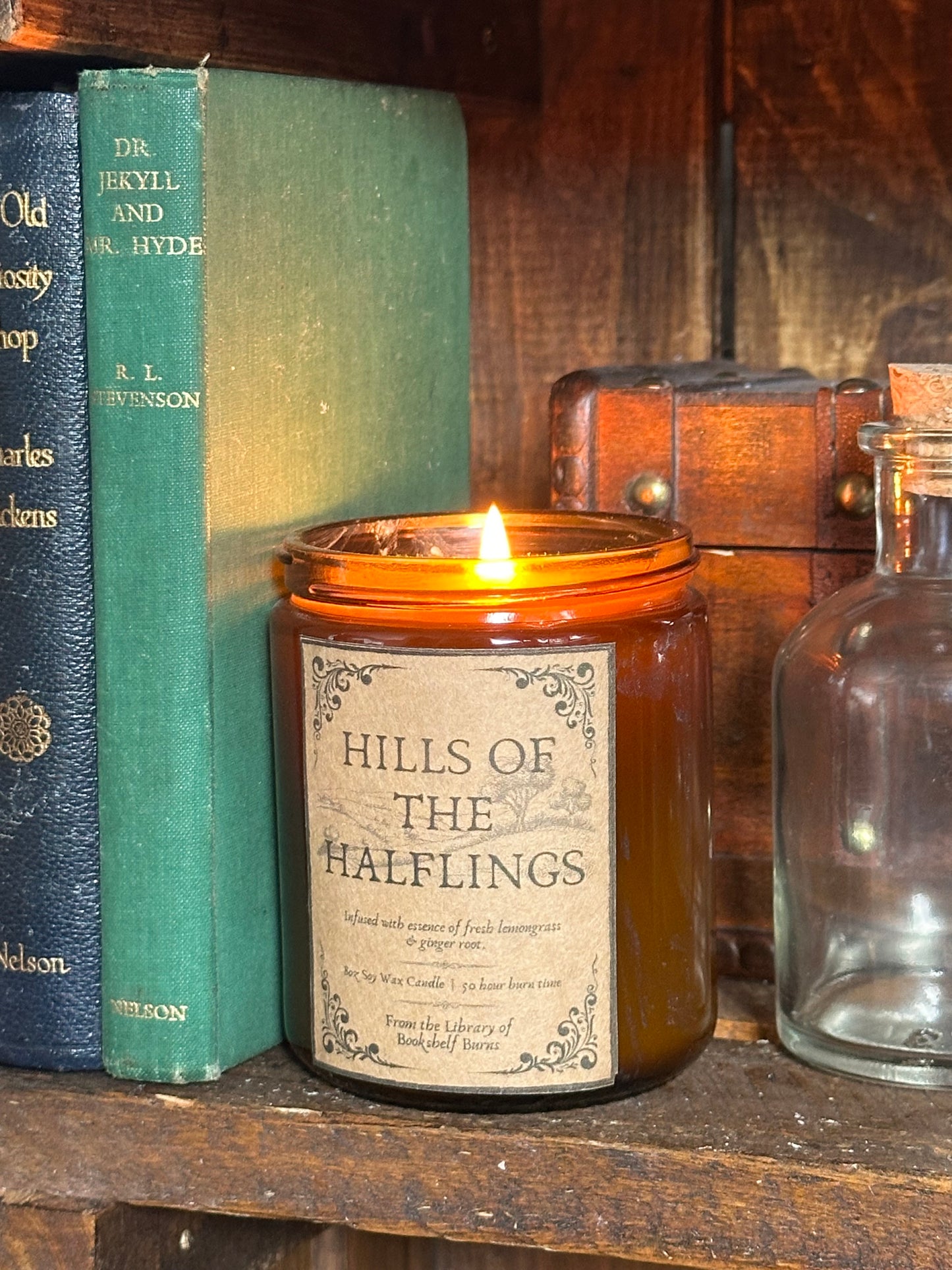 Hills of the Halflings - Lemongrass & Ginger Scented Soy Wax Candle