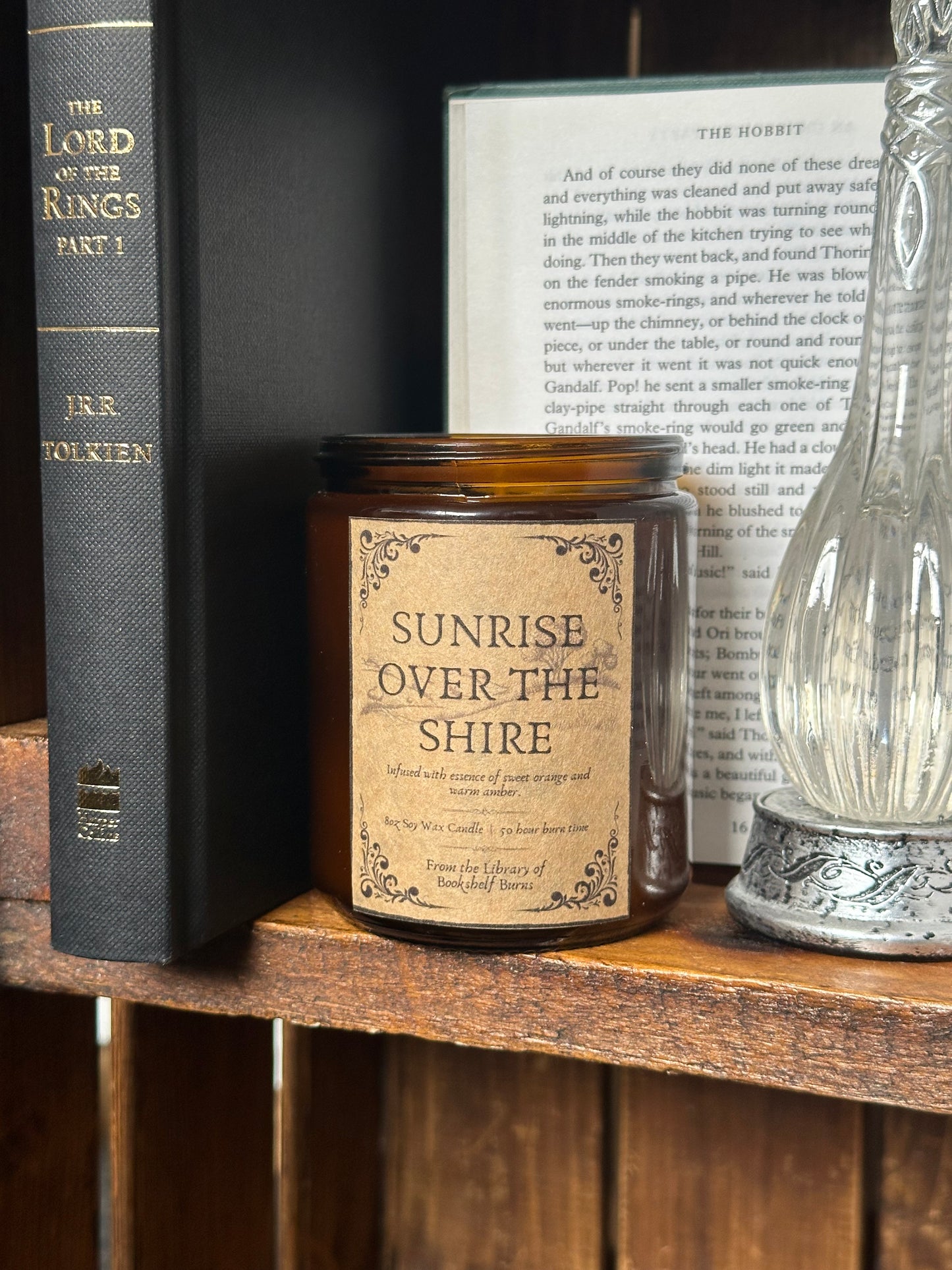 Sunrise over the Shire - Warm Amber & Sweet Orange Scented Soy Wax Candle