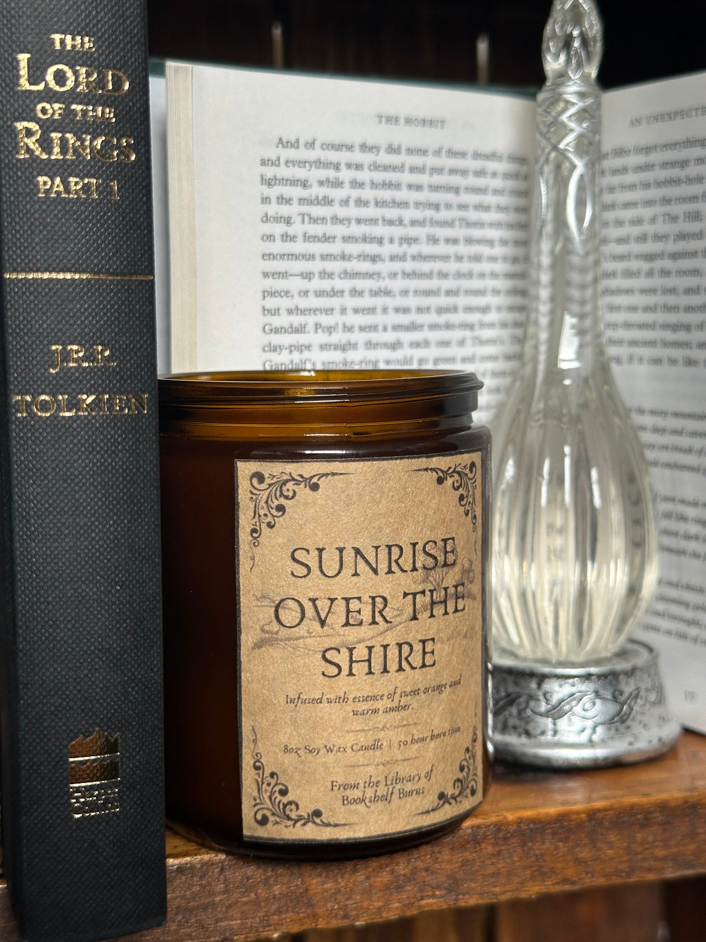 Sunrise over the Shire - Warm Amber & Sweet Orange Scented Soy Wax Candle