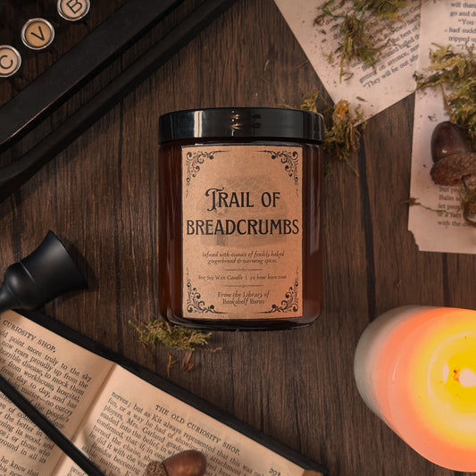 Trail of Breadcrumbs- Warm Gingerbread Scented Soy Wax Candle