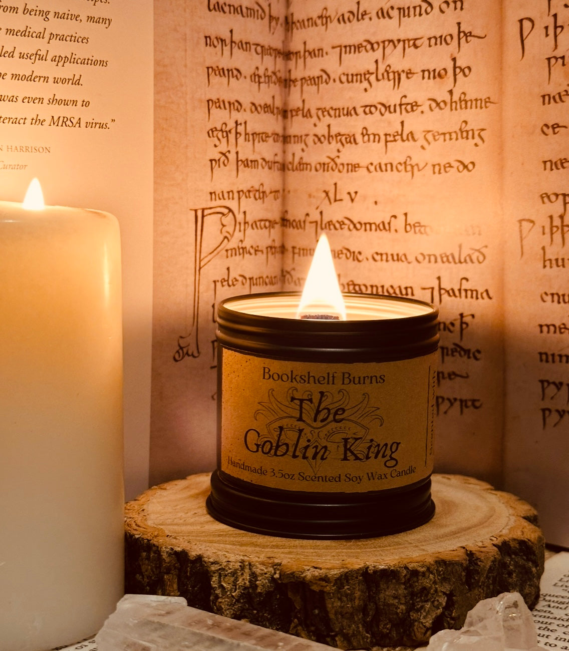 The Goblin King - Sage, Jasmine & Lavender Scented Soy Wax Candle