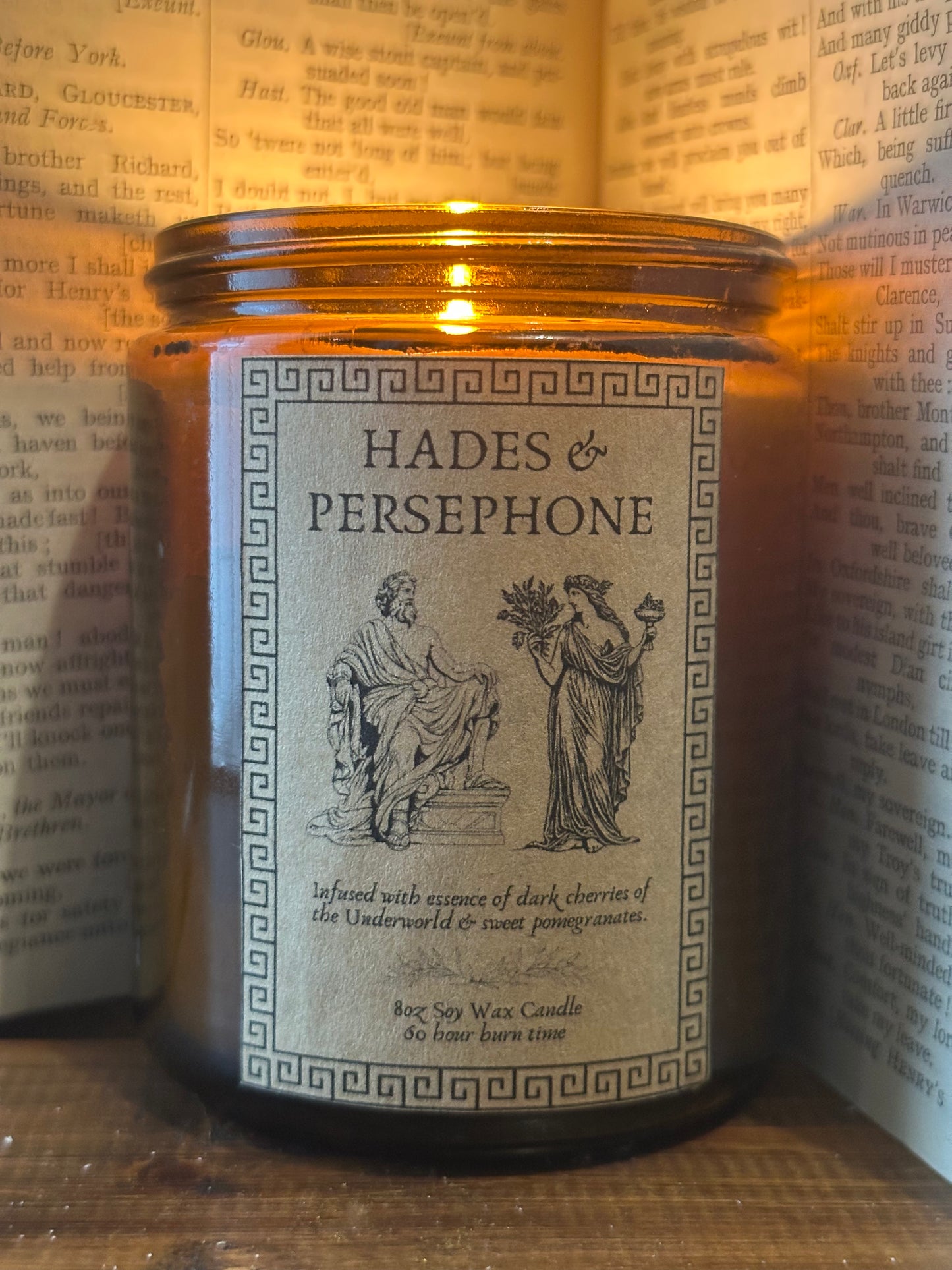 Hades & Persephone - Dark Cherries & Pomegranate Scented Soy Candle