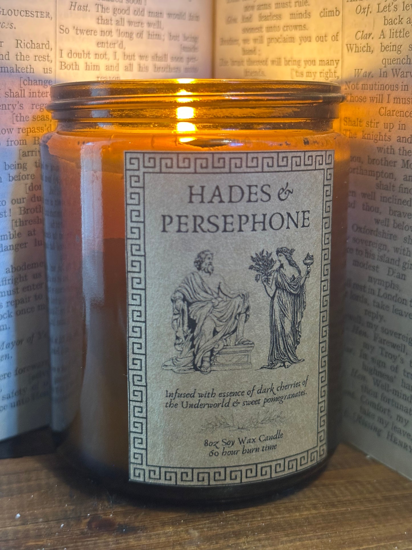 Hades & Persephone - Dark Cherries & Pomegranate Scented Soy Candle
