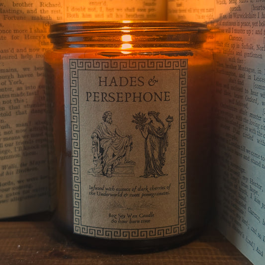 Hades & Persephone - Dark Cherries & Pomegranate Scented Soy Candle
